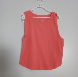 American Eagle Women's Coral Sleeveless Top